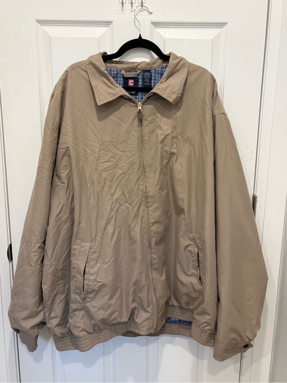 Polo Chaps Men's Lightweight Tan Zip-Front Jacket #1344
